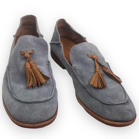 Kork-Ease Slate Blue Suede Leather Tasseled Loafer 8.5 M. - Picture 1 of 15